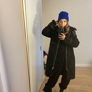 Zara Black Shearling Long Coat
